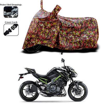 ANTHUB Two Wheeler Cover for Kawasaki(Red)
