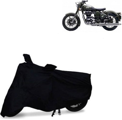 RPSENTTERPR Waterproof Two Wheeler Cover for Royal Enfield(Battle Green, Black)