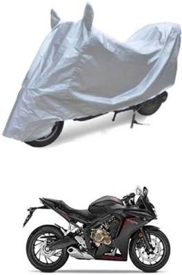 QualityBeast Two Wheeler Cover for Honda(CBR 650F, Silver)