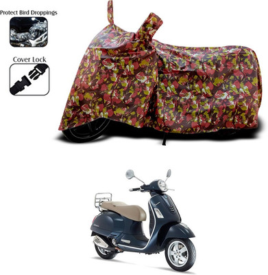 ANTHUB Two Wheeler Cover for Vespa(Red)