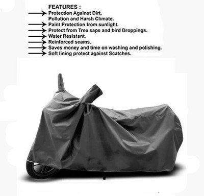 RPSENTTERPR Two Wheeler Cover for Bajaj(Pulsar 220 DTS-i, Grey)