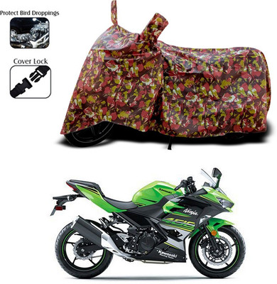 ANTHUB Two Wheeler Cover for Kawasaki(Red)