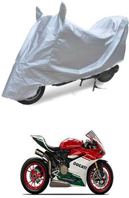 QualityBeast Two Wheeler Cover for Ducati(Silver)