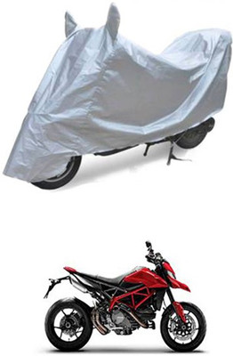 QualityBeast Two Wheeler Cover for Ducati(Hypermotard, Silver)