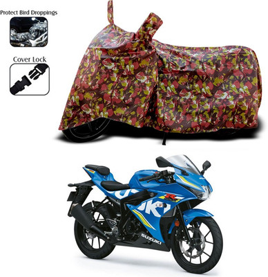 ANTHUB Two Wheeler Cover for Suzuki(Red)