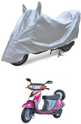 QualityBeast Two Wheeler Cover for Kinetic(Nova, Silver)