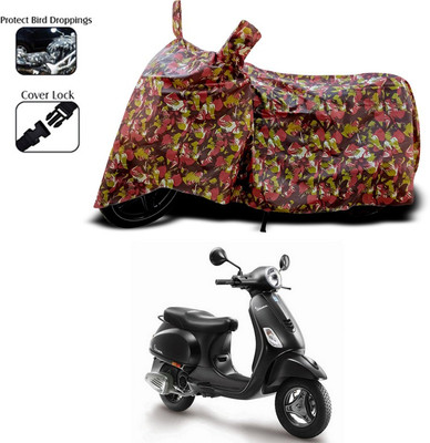 ANTHUB Two Wheeler Cover for Piaggio(Red)