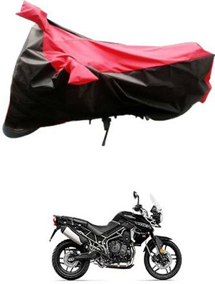 MotohunK Two Wheeler Cover for Triumph(Red, Black)