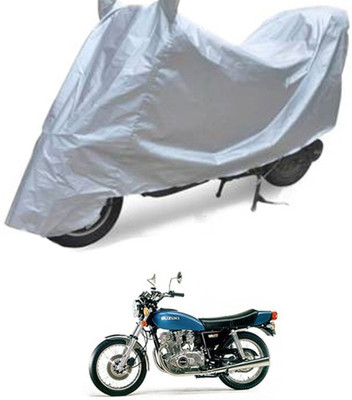 QualityBeast Two Wheeler Cover for Suzuki(GS, Silver)
