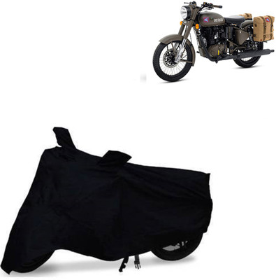 RPSENTTERPR Two Wheeler Cover for Royal Enfield(Classic Chrome, Black)
