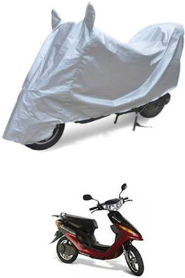 QualityBeast Two Wheeler Cover for Indus(Yo Electron, Silver)