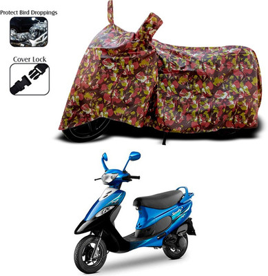 ANTHUB Two Wheeler Cover for TVS(Red)