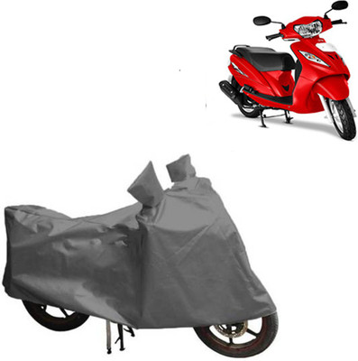 MOTOWORLD Waterproof Two Wheeler Cover for TVS(Wego, Grey)
