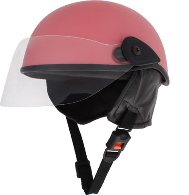 Sage Square Multi-Purpose Half Helmet Motorsports Helmet(Pink Matte)