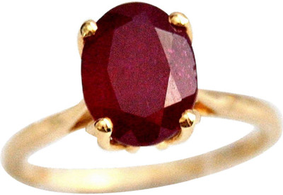 RATAN BAZAAR Copper Ruby Copper Plated Ring