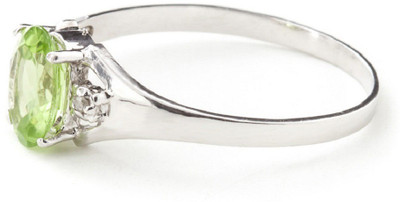 RATAN BAZAAR Stone Peridot Silver Plated Ring