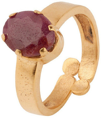 RATAN BAZAAR Ruby Stone ring 5.5 ratti stone Manik Natural Astrological stone Good quality and effective stone astrological for men & women Stone Ruby Gold Plated Ring