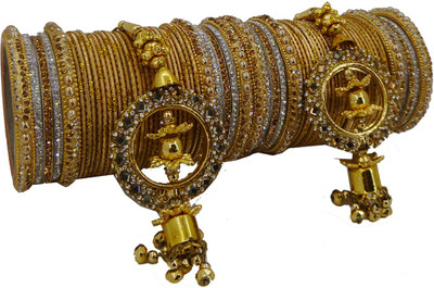 PRETTY GEMS Metal Zircon Bangle Set(Pack of 68)