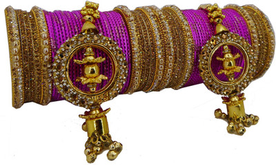 Royal Bangles Metal Zircon Bangle Set(Pack of 68)