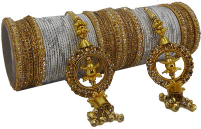 PRETTY GEMS Metal Zircon Bangle Set(Pack of 68)