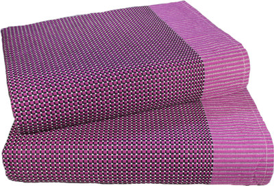 Tharunsha Elite Checkered Single AC Blanket for  Mild Winter(Cotton, Violet)