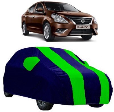 AutoCover Car Cover For Nissan Sunny (With Mirror Pockets)(Multicolor)