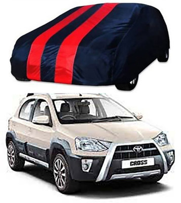 RAIN SPOOF Car Cover For Toyota Etios Cross (Without Mirror Pockets)(Red, Blue)