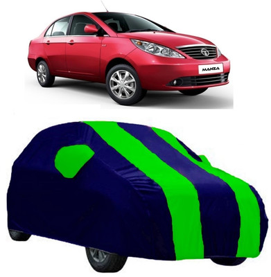 AutoCover Car Cover For Tata Manza (With Mirror Pockets)(Multicolor)