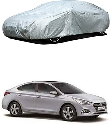 CoNNexXxionS Car Cover For Hyundai Fluidic Verna (Without Mirror Pockets)(Silver)
