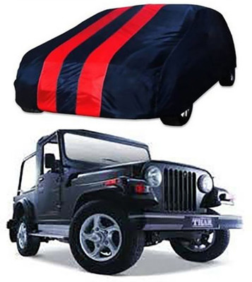 A+ RAIN PROOF Car Cover For Mahindra Thar (Without Mirror Pockets)(Red, Blue)