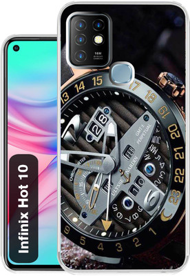 Case Club Back Cover for Infinix Hot 10(Black, Grip Case, Silicon, Pack of: 1)
