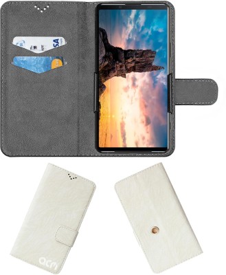 ACM Flip Cover for Sony Xperia 5 Ii(White, Cases with Holder, Pack of: 1)