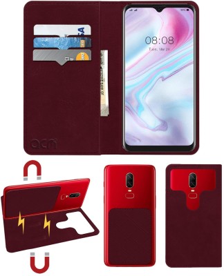 ACM Flip Cover for Blackzone Eluga 4G(Maroon, Cases with Holder, Pack of: 1)