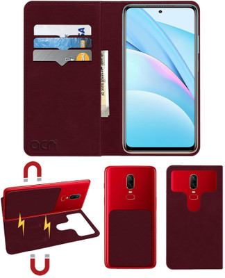 ACM Flip Cover for Mi 10T Lite 5G(Maroon, Cases with Holder, Pack of: 1)