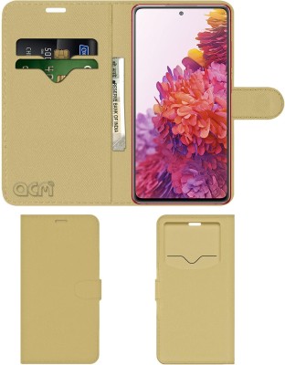 ACM Flip Cover for Samsung Galaxy S20 Fe(Gold, Cases with Holder, Pack of: 1)