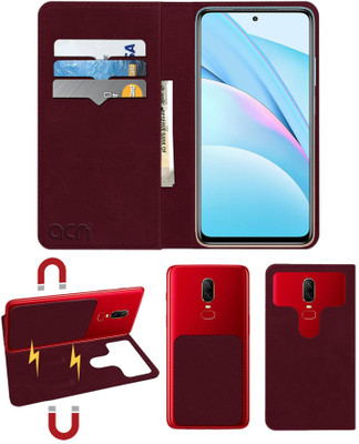 ACM Flip Cover for Xiaomi Mi 10T Lite 5G(Maroon, Cases with Holder, Pack of: 1)