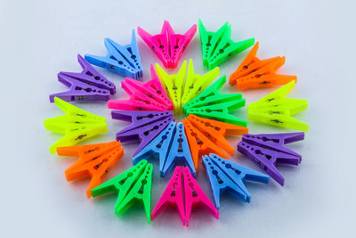 ALROZA Mini Plastic Heavy Quality Cloth Hanging Clips Set of 36 Pieces (3 Dozen) Plastic Cloth Clips Plastic Cloth Clips(Multicolor Pack of 36)