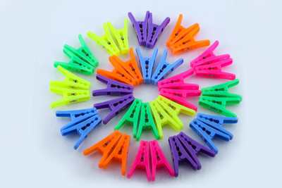 SBTs Plastic Cloth Clips(Multicolor Pack of 24)