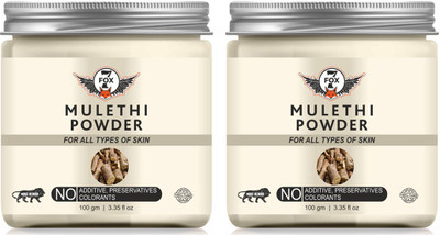 7 FOX Pure & Natural Mulethi Powder-100GM-Packof-2-Jar-(200 g)
