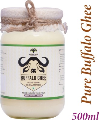 Vanalaya Pure Buffalo Ghee Made from Buffalo Milk by Traditional Bilona method Ghee 500 ml Glass Bottle