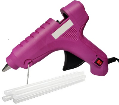 T Gum Fairsdeal - 80 watt / Purple and Black / with 05 glue sticks/ with on-off button/ with indicator/ with stand/ with high quality/ For multi use / with leak proof/ hot melt Standard Temperature Corded Glue Gun(11 mm)