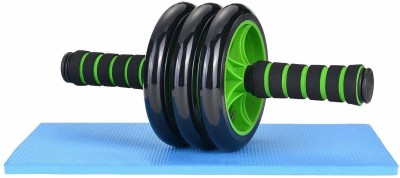 Birud Triple Wheel Roller Ab Exerciser 3-in-1 AB Wheel Roller Kit Ab Exerciser(Black, Green)