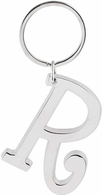 gtrp R Letter/Alphabet Big Size Premium Metallic Keychain Key Chain