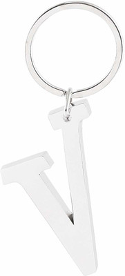 gtrp V Letter/Alphabet Big Size Premium Metallic Keychain Key Chain