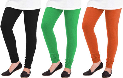 Swastik Stuffs Western Wear Legging(Black, Green, Orange, Solid)