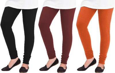 Swastik Stuffs Western Wear Legging(Black, Orange, Maroon, Solid)