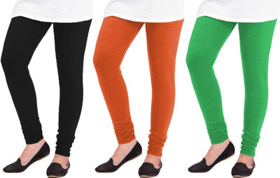 Swastik Stuffs Western Wear Legging(Black, Orange, Green, Solid)