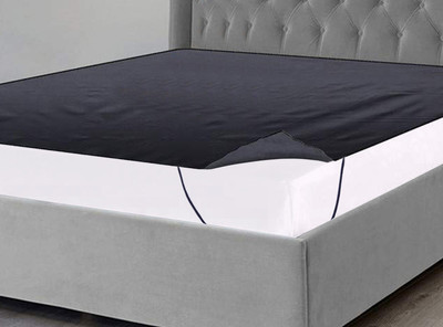 KUBER INDUSTRIES Elastic Strap King Size Mattress Cover(Black)
