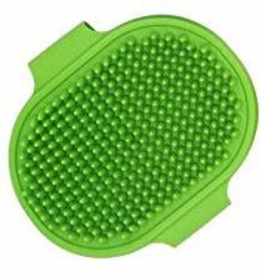 Taiyo Pluss Discovery Pet Shampoo Brush | Soothing Massage Rubber Bristles Curry Comb for Dogs & Cats Washing | Professional Quality Hand Brush - 1 Piece/Size: L - 4.2 Inch, H- 4.7 Inch/ (BLUE) Curry Comb for  Dog, Cat