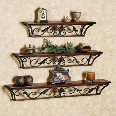 Annu Handicrafts 0043 Wooden Wall Shelf(Number of Shelves - 3, Brown)